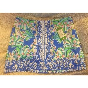 NWT Lilly Pulitzer Bay Blue Coasting Tate Skirt: 6